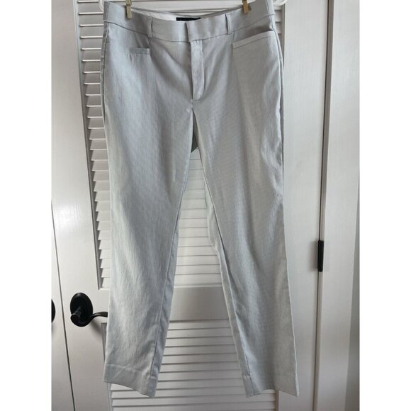 Banana Republic Women's Light Blue and White Sloan Curvy Fit Pants Size 4 - Picture 4 of 10